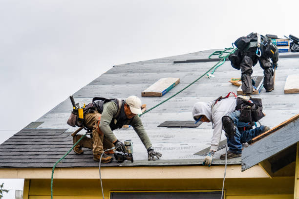 Professional Gutter Installation technician working in Unionville, PA